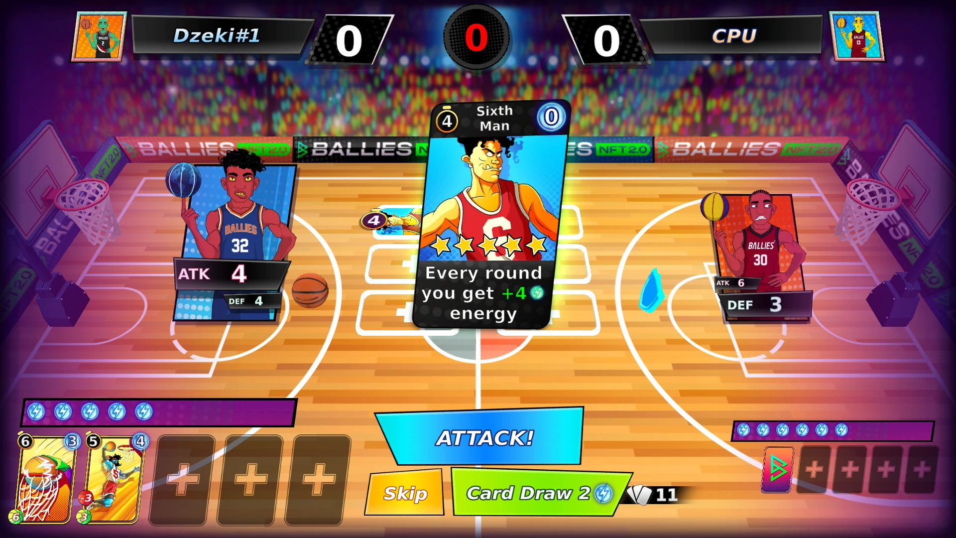 Ballies: Basketball Card Game screenshot